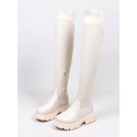 Stretch Knitted Over The Knee Chunky Boots