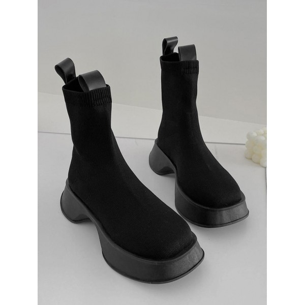 Fly Knit Thick Bottom Sock Boots