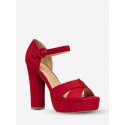 Platforms Criss Cross Ankle Strap Sandals
